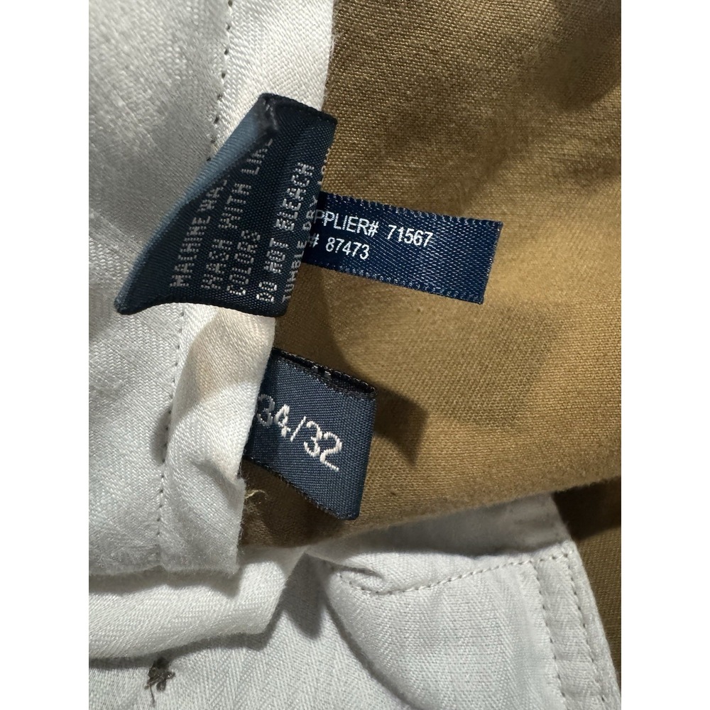 Polo Ralph Lauren Ethan Pant Men's Size 34/32 Khaki 100% Cotton Pleated Preppy - Picture 5 of 7